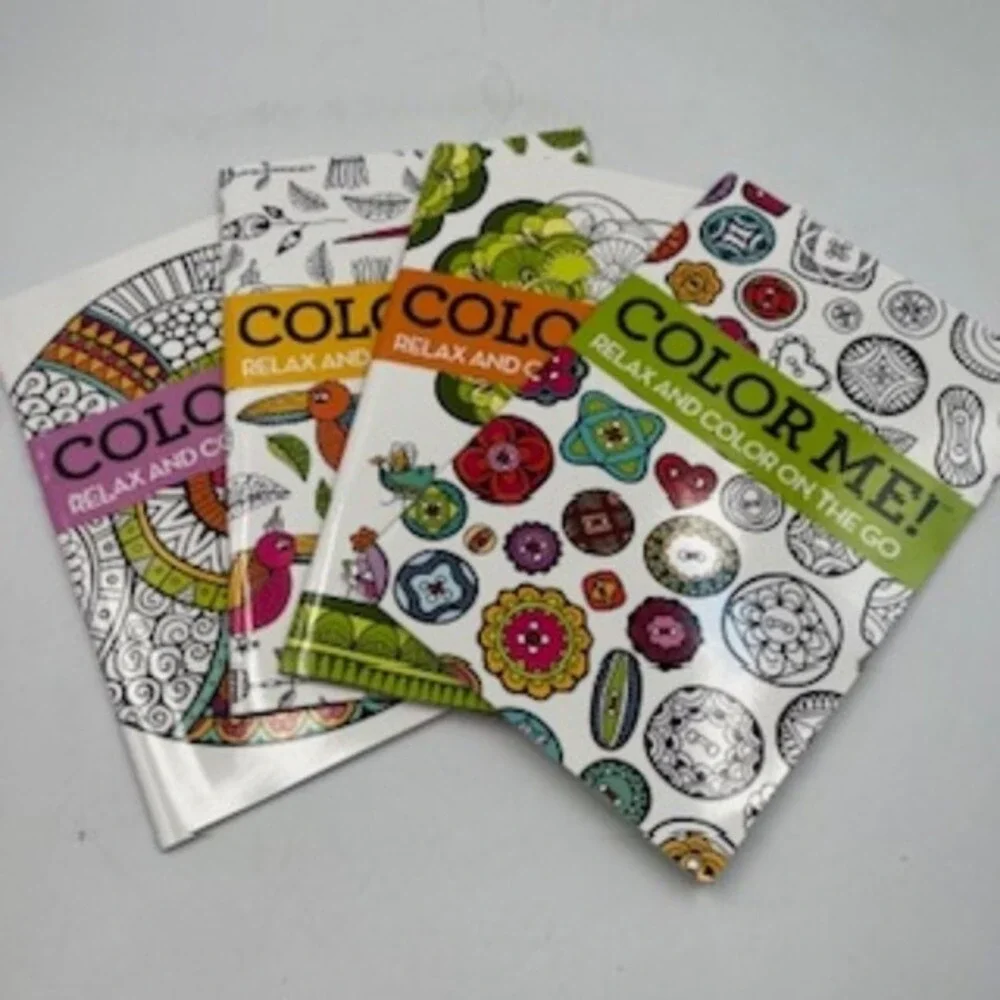 NEW Color Me! Coloring Books Relax & Color On The Go Set Of‎ 4 Books